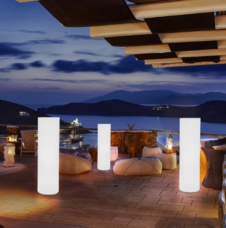 Светильник Цилиндр 40х80 питание от 220, RGB