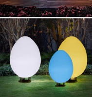 Светильник Яйцо 87х140 солнечная батарея, RGB